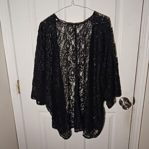 ASOS Black Short Laced Kimono